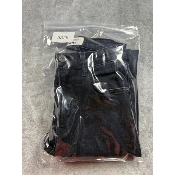 Reformation Jeans High & Skinny Faded Black Destroyed Size 23 - Picture 14 of 14